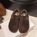Women's Winter Fleece Cotton Shoes 2025 New Style Versatile Bean Shoes Flat Shoes_vogvips.com