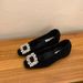 French-style Plush Ankle Boots For Women, New 2026 Autumn/winter Style, Square Toe, Low Cut_vogvips.com