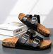 Men's Summer Outdoor Non-Slip Cork Couple Slippers Thick-Soled Beach Sandals Plus Size Slippers_vogvips.com