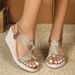Women's Braided Platform Sandals For Women - Adjustable T-Strap & Open-Toe Design_vogvips.com