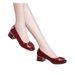 Shallow Mouth Medium Heel Single Shoes Women's Shoes Soft Sole Thick Heel Casual Patent Leather Shoes Women_vogvips.com