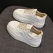 2026 Spring New White Sneakers, Thick-Soled, Breathable, Versatile, Lightweight, Casual, Height-Increasing, Thin Sports_vogvips.com