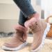 Women's Winter Snow Boots With Side Zipper - Plush Lined, Slip-Resistant Rubber Sole, Casual Comfort For Cold Weather (Black/Gray/Brown/Pink)_vogvips.com