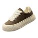Trendy Men's Shoes, 2025 Winter New Model, Lace-Up Soft Leather Solid Color Sneakers, Thick-Soled Dad Shoes_vogvips.com
