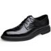 Euro Step Business Formal Leather For Men, Korean Genuine Leather, Breathable, Round Toe, British Style, Versatile, First Layer_vogvips.com