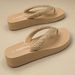 Double-strap Wedge-heeled Thick-soled Flip-flops Women, Suitable For Outdoor Wear In Summer, Beach Seaside, Non-slip,_vogvips.com