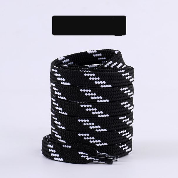 Shoe Accessories Shoelace Stripes Black and White Apricot Color Oblique Dot Flat Retro Casual Shoes Old Shoelaces Rope One Pair_vogvips.com