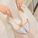 Wedding Bride Comfortable Gold Strap High Heels Women Thick Heel Stunning Crystal Bridesmaid Shoes_vogvips.com