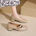 French Style Square Toe Shallow Mouth Single Shoe For Women 2025 New Spring And Autumn Metal Buckle Strap Small Leather_vogvips.com