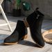 New Plus Size Women's Square Heel Suede Fashion With Side Zipper Short Boots For Women_vogvips.com