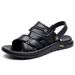 Men's Casua Leather Sandas Comfortabe Outdoor Beach Shoes Breathabe Sip-On Sippers Versatie For Summer New_vogvips.com