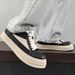 Street Style Black Casual Sports Shoes, Fashionable Skateboarding Comfortable Platform Men's Sports Shoes_vogvips.com