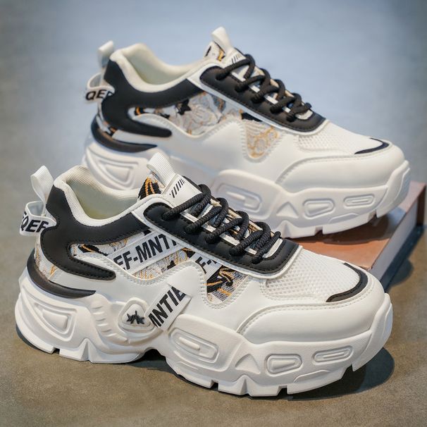Men's Shoes Mesh Burst Youth Sports Shoes Casual Platform Running Dad Shoes Men_vogvips.com