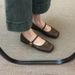 Doudou Shoes Early Spring Retro Square Head Shallow Mouth Mary Jane Single Shoes Women_vogvips.com