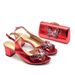Shoe With Set Design Party Bow Rhinestone Wedding Shoe Bag_vogvips.com