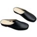 Artistic Handmade Genuine Leather New Model Closed-toe Slip-on Simple Retro Lazy Slippers With Soft Sole Cowhide_vogvips.com