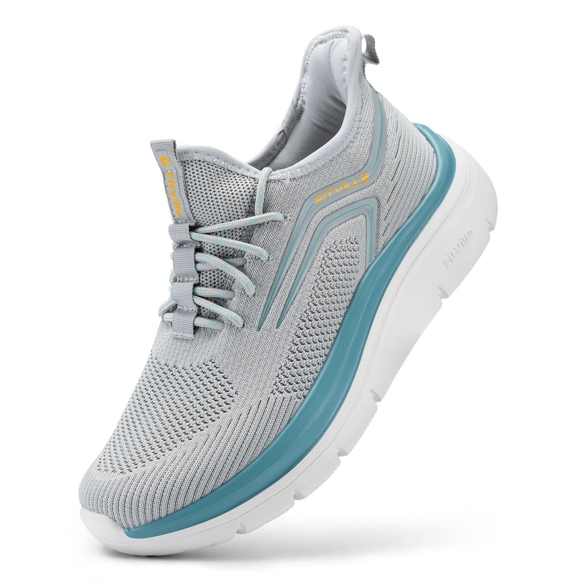 Thick Sole Running Shoes Men's Cushioned Lightweight Wide Fit With Arch Support For Swollen Feet Outdoor Sneakers_vogvips.com