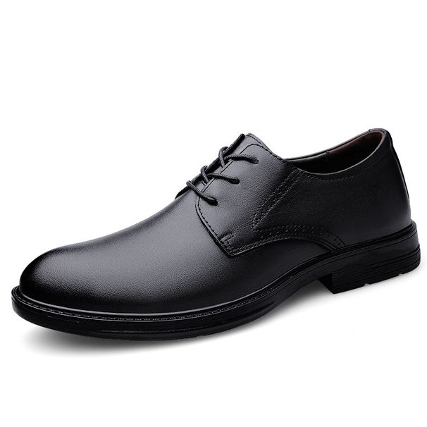 Men's Casual Leather Shoes Leather Dress Pointed Men's Shoes Shoes_vogvips.com