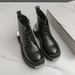 boots Fashion New Punk Style Niche Big Head Black Men's Boots Thick Sole Lace-up Casual Business Top Motorcycle Boots Commuting Work Boots_vogvips.com