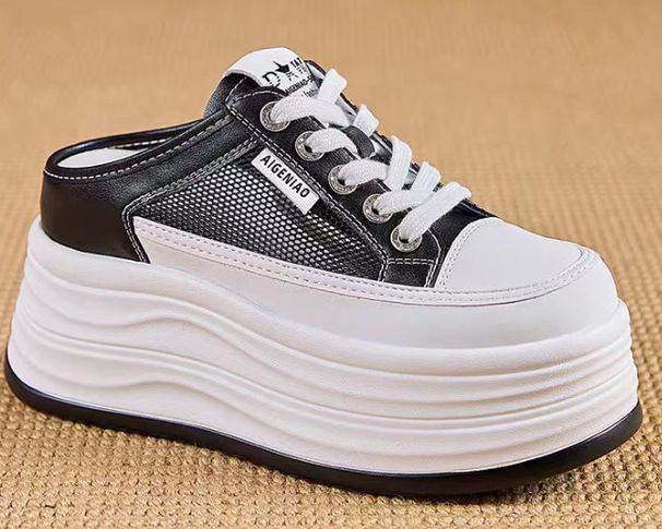 Platform Slippers For Children - 2026 New Summer Style - One-piece High-heeled White Shoes For Casual And Laid-back Wear - Half-toe Dress Shoes_vogvips.com