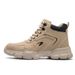 Men's High Top Steel Toe Safety Boots, Anti-Smashing Anti-Puncture, Microfiber Leather Upper, EVA Sole For Miners, Construction & Factory Workers_vogvips.com