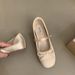 Silver Bow Mary Jane For Summer 2025 New French Square Toe Flat Bottom Versatile Women's Single Shoes_vogvips.com