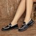 New Autumn Le Fu Shoes Large Casual British Style Women S One Foot Color Blocked Thick Sole Single Shoe_vogvips.com