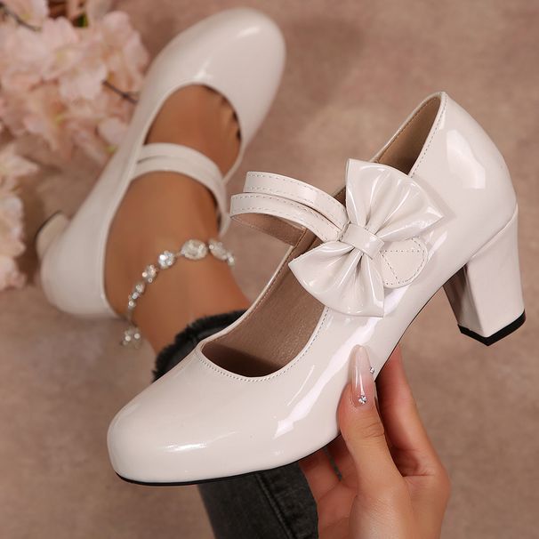 2026 Spring New Model Foreign Trade Women's Chunky Heel High Heels European And American Style Pointed Toe Lightweight_vogvips.com
