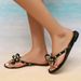 2025 European And American New Bowknot Rivet Flip-Flops For Women Summer Cross-Border Hot Sale Warren Style Non-Slip PVC_vogvips.com