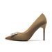 F Rhinestone Square Buckle Stiletto Professional Commuter Elegant Versatile High Heels Women S Shoes_vogvips.com