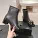 2026 New New Bowknot Winter Autumn Letter Chain Fashion Women Short Thick Zipper High Heel Boots_vogvips.com