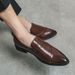 New Fashion Men's Brown Business Casual Loafer Shoes Daily Office Black Buckle Monk Men's Shoes One Foot Cover Banquet Dress Wedding Leather Shoes_vogvips.com