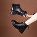 Women's Short Boots 2026 Autumn/Winter New Round Scalp Boken Shoes For Height Increase_vogvips.com