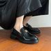 thick-soled Gold Coin Loafers For Women, Polished Small Leather Shoes, One Pedal Jk Single Shoes For Women_vogvips.com