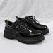 New Korean Style Trendy Versatile Stylish Men's Lace-up Casual Youth British Black Leather Shoes_vogvips.com