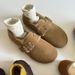 Trendy Retro Versatile Flat With Fleece Lining, Thickened Warm Snow Boots, 2025 Autumn And Winter New Cotton_vogvips.com