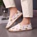 Fashion 2024 Summer New Fashion Women's Men Casual Shoes Flat Sneakers Breathable Men's Slip On Canvas Lovers Shoes_vogvips.com