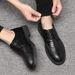 TerraStride Spring For Men Business Formal Casual Suit Youth British Style Soft Sole Pointed Toe Groomsmen Breathable Small Leather_vogvips.com
