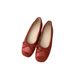Evening Breeze Bowknot Flat Slip-On Single Japanese Grandma Spring Summer Style Loafers Mom Women's Boat Shoes_vogvips.com