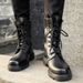 Spring And Autumn Outdoor Boots Men's High Top Security Labor Protection Shoes Tooling Boots Security Worker Steel Head Anti-smash Martin Boots Men_vogvips.com