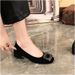 Foreign Trade Cross-border Rhinestone Square Buckle Women's Shoes, New Spring-summer French Style, Round Toe, Medium_vogvips.com