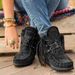 Women's plus Size Tassel Ankle Boots Winter Western Cowboy Style Design Available_vogvips.com
