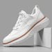 Men's Woven Patchwork Brogue Casual Sneakers Soft Lightweight Cushioned Non Slip Lace Up Walking Fashion Daily Comfort Dress Shoes_vogvips.com