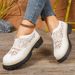 Women's Leather Platform Shoes Spring British Style Breathable Mesh Round Toe Low Top Plus Size_vogvips.com