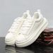 Men's Casual Sneakers Spring Autumn Stylish Versatile Thick Soled Heel Increasing Shell Toe White Sports Shoes_vogvips.com