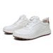 New Genuine Leather Business Men's Casual First Layer Cowhide Small White Shoes Wide Foot Rotating Button Comfortable_vogvips.com