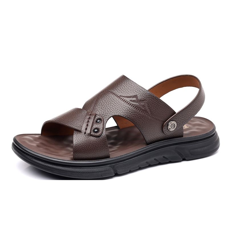 Men’s Shoes New Summer Casual Genuine Leather Men's Sandals First Layer Cowhide Beach Men's Shoes_vogvips.com