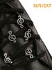 6-piece Gothic Hip Hop Musical Note Double-Sided Decorative Accessories Set, DIY Home Decor And Crafts, Shoe DIY Decorations, Halloween_vogvips.com