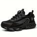 Men's Steel Toe Safety Work Shoes,Breathable Mesh & Microfiber Leather Upper,PU Air Cushion Sole For Miners, Construction & Factory Workers Work Shoes_vogvips.com