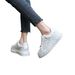 Women's Fashion Rhinestone Embellished Chunky Sole Casual Sneakers - Light Luxury Breathable Round Toe Slip-On Shoes For Spring Summer Fall_vogvips.com